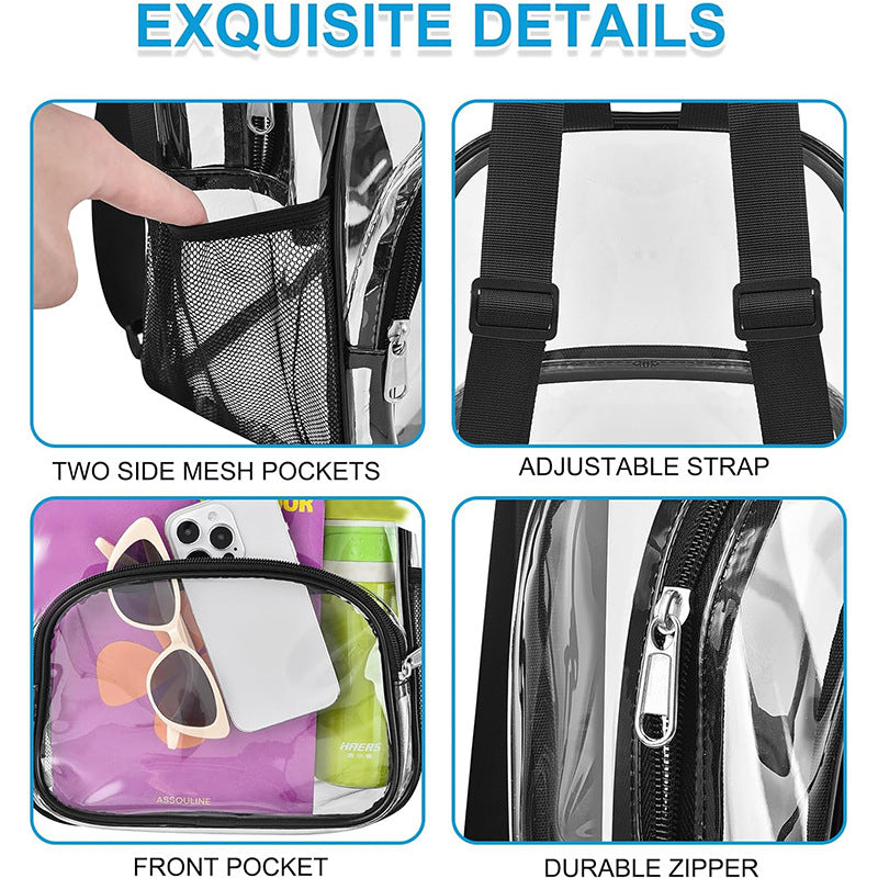 Unisex transparent komfort ryggsekk Luvikno