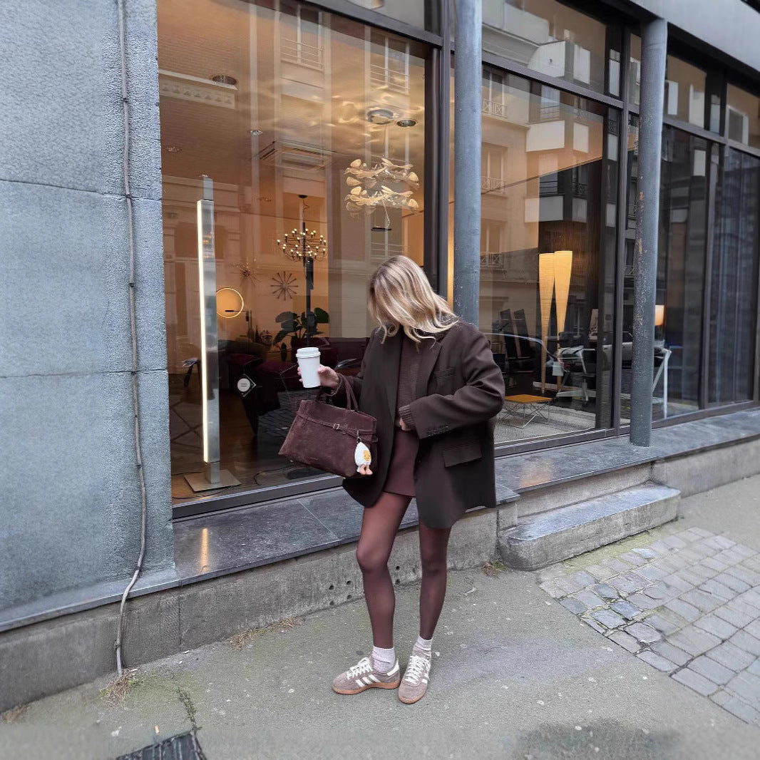 Luvik | Naisten Ylikokoinen Bleiseri pehmeästä villasekoitteesta