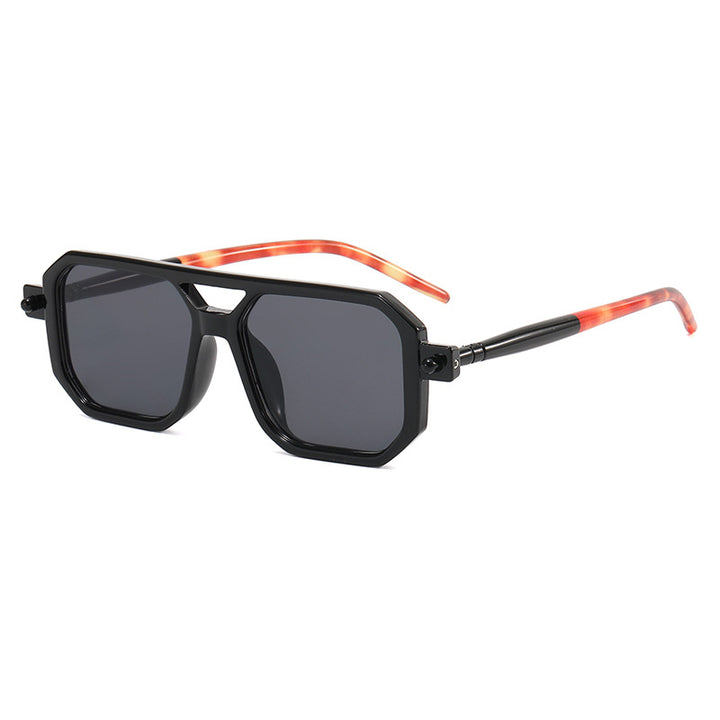 Dame modische Achteck solbrille Luvikno