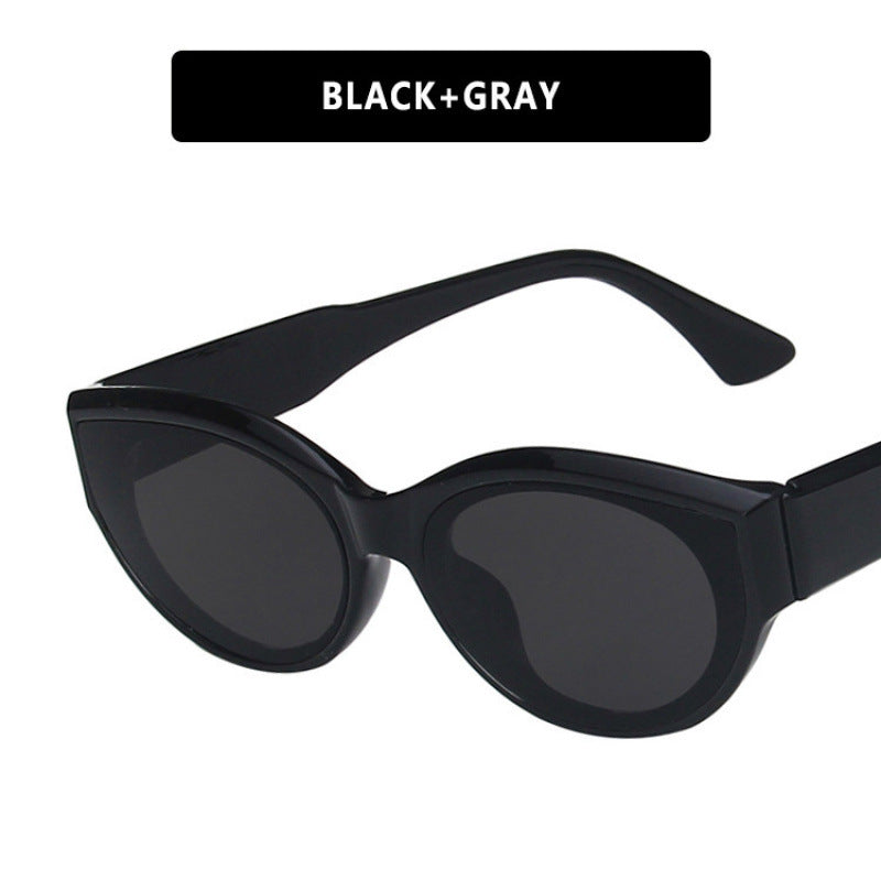Dame Cat-Eye solbrille med iøynefallende mønster Luvikno