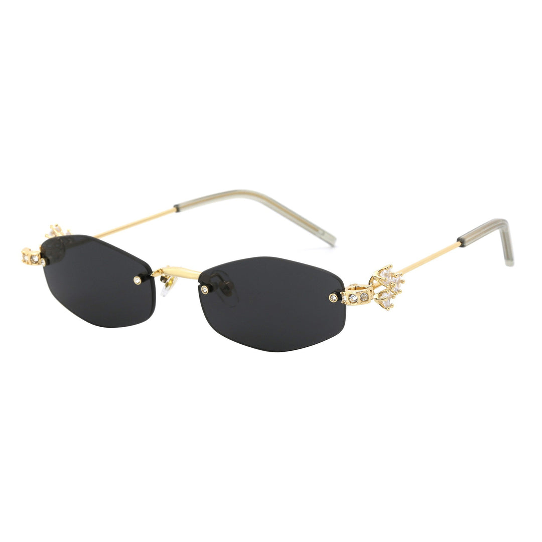 Dame Designer-solbrille med luksuriøse dekorasjoner Luvikno