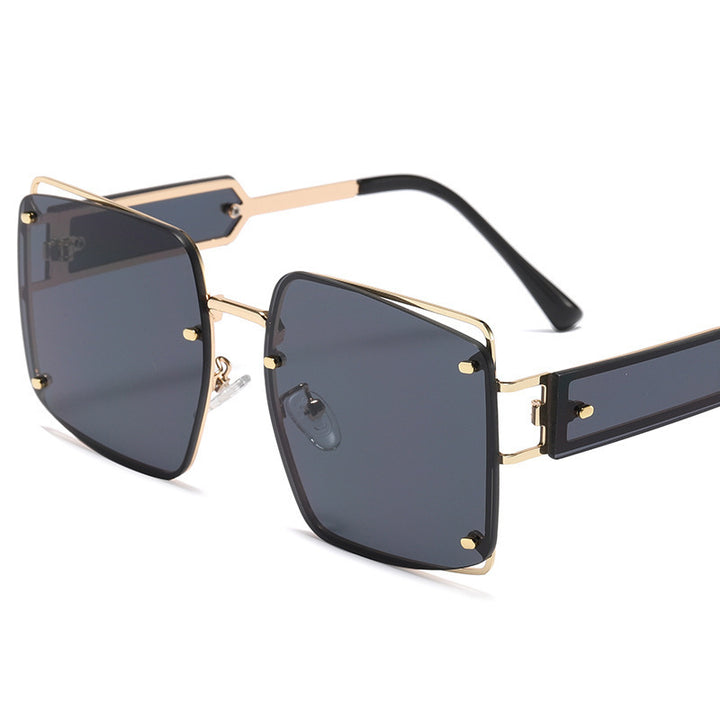 Damer elegante oversized solbriller med markant geometrisk design Luvikno