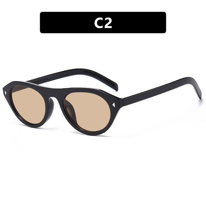 Dames moteriktig solbrille med buet ramme og beskyttende UV-filter Luvikno
