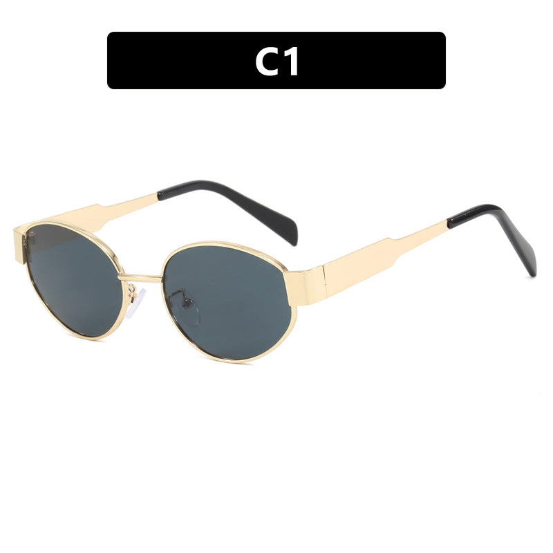 Dame moteriktig solbrille med innovativt geometrisk design Luvikno