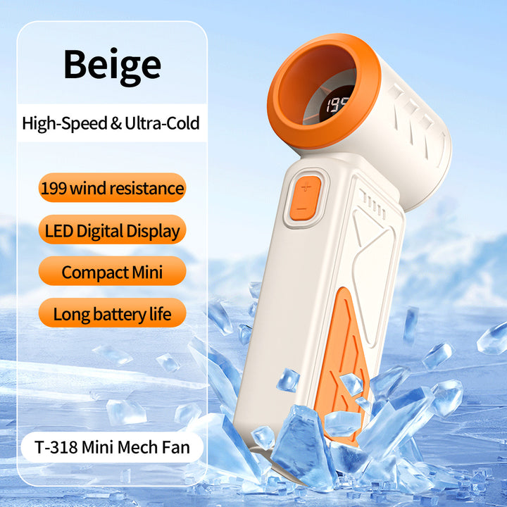 Dame bærbar mini vifte med LED-temperaturindikator Luvikno
