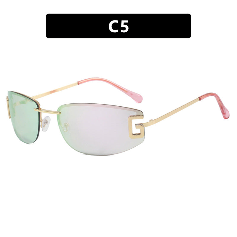 Dame futuristisk solbrille med sporty design og UV-beskyttelse Luvikno