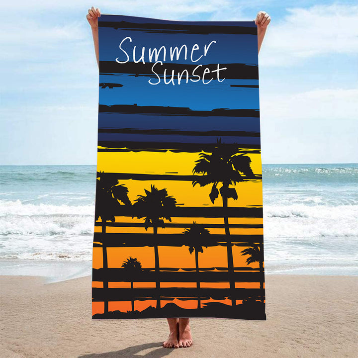 Ladies beach towel with maritime stripe pattern Luvikno