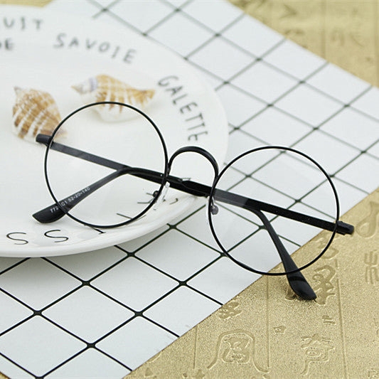 Dame Rund Brille med filigran Metallramme Luvikno