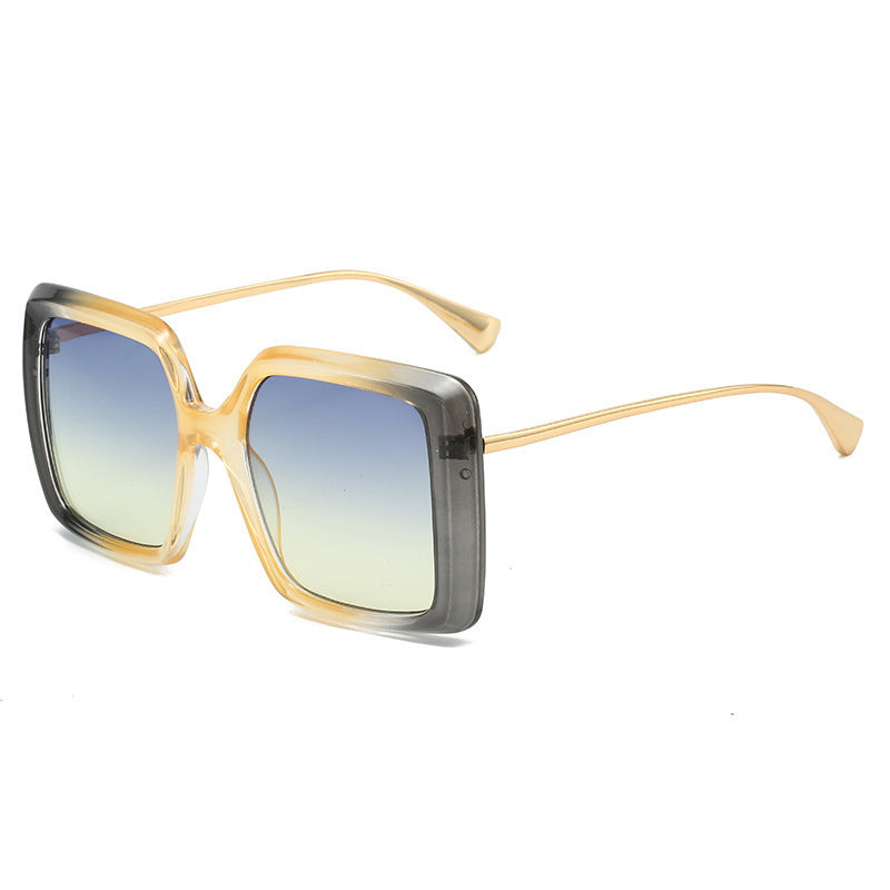 Dame oversized solbriller med stilrent geometrisk design Luvikno