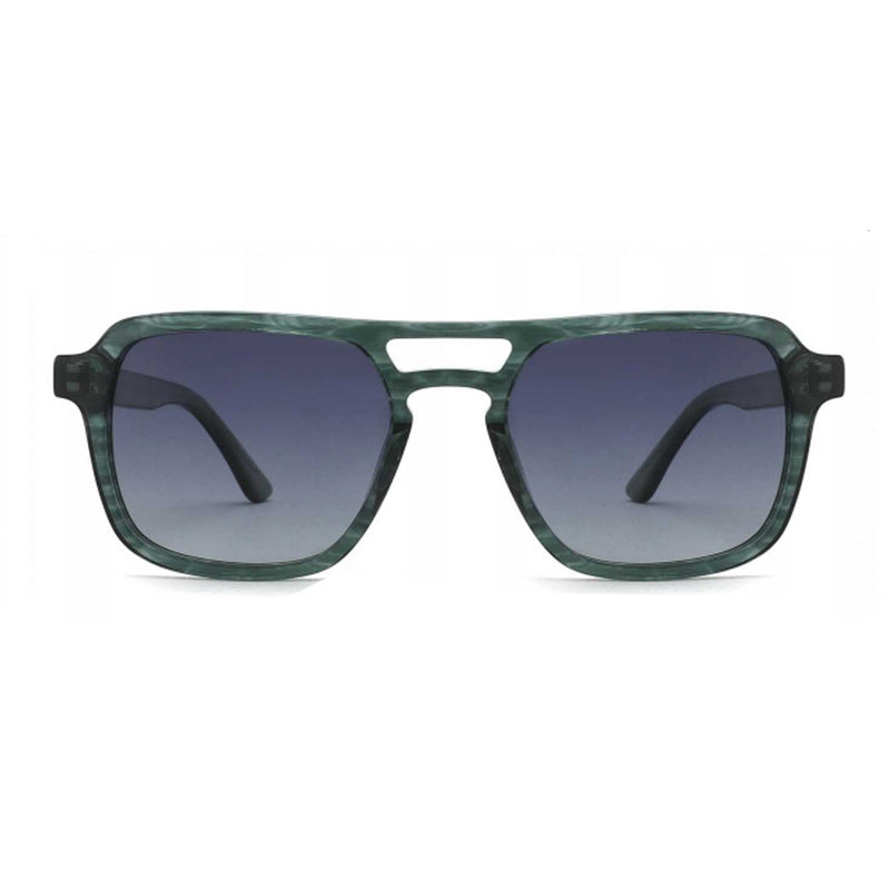 Dame solbrille med robust, stilisert plastramme og harmonisk avrundede glass Luvikno