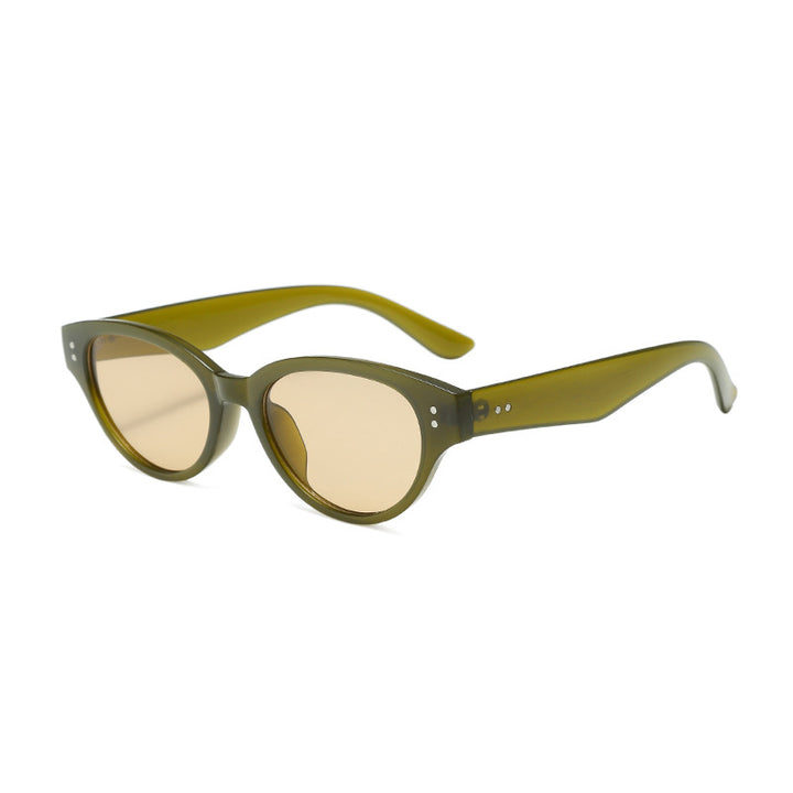 Dame Cat-Eye solbriller med elegant plastisk ramme og UV-beskyttelse Luvikno