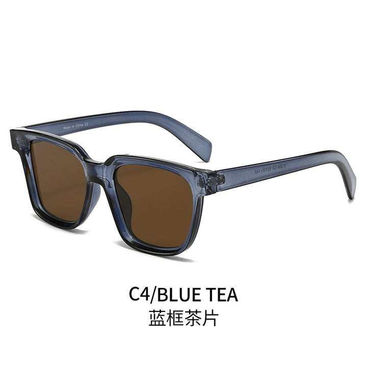 Dame elegant firkantet solbrille med UV-beskyttelse og stabil ramme Luvikno