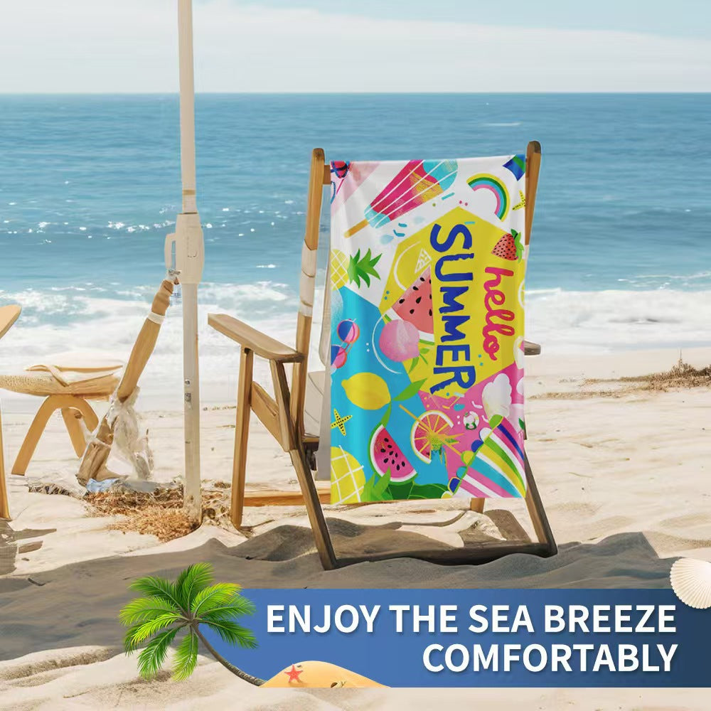 Women's beach towel with creative golf theme Luvikno