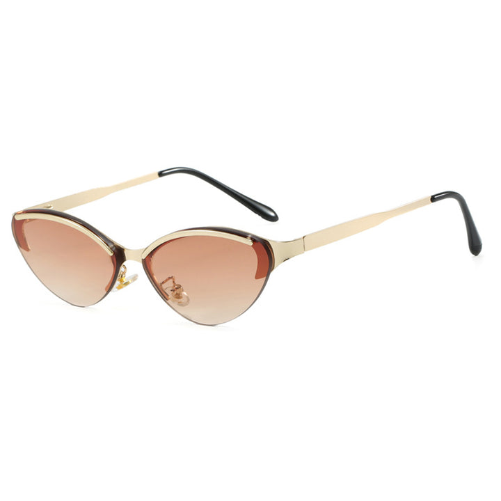 Dame Cat-Eye solbriller med elegant ramme og UV-beskyttelse Luvikno
