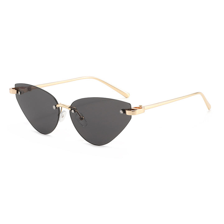 Dame elegante Cat-Eye solbriller med ultralett metallramme Luvikno