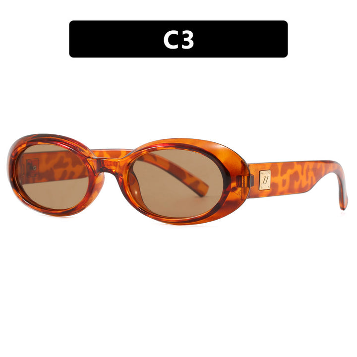 Dame eksklusiv solbrille i elegant ovalt design Luvikno