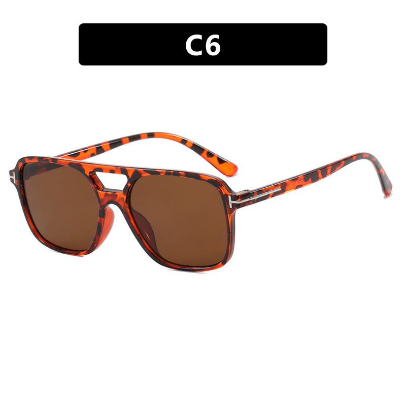 Dame elegant geometrisk solbrille med stilfull ramme Luvikno