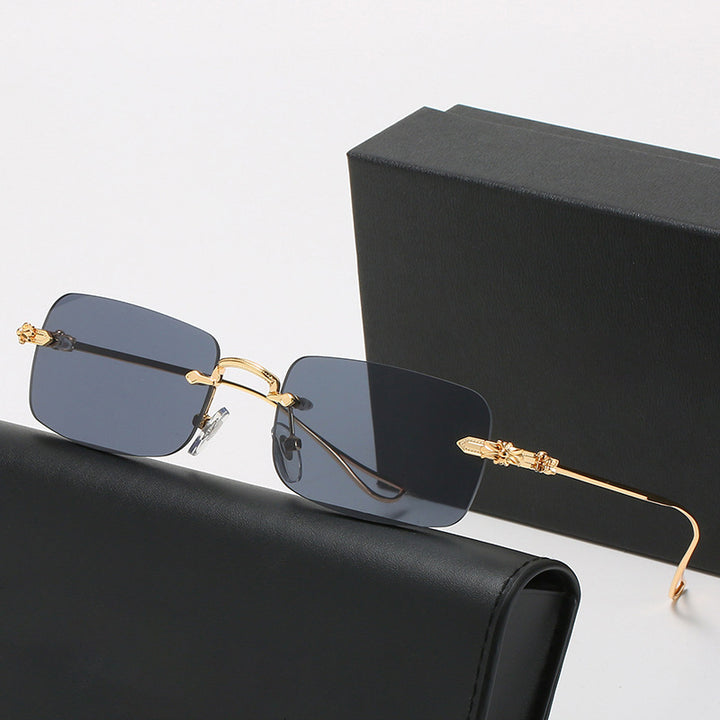 Damer moteriktig lesebrille med elegant kvadratisk ramme og dekorerte stenger Luvikno
