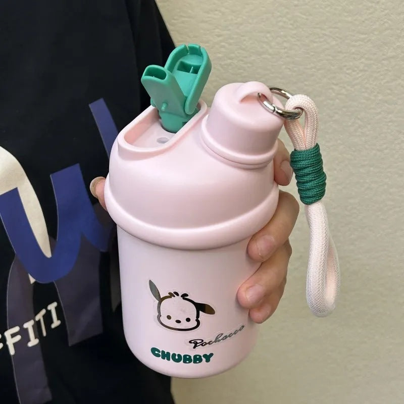 Damen Isoliertrinkflasche mit innovativem Verschlusssystem und süßem Tierdesign Luvikno