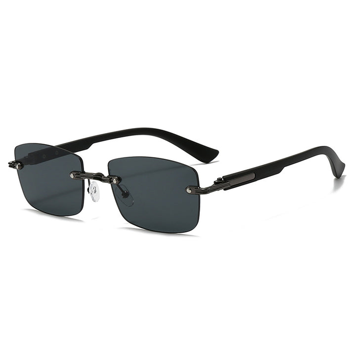 Dame moteriktig firkantet solbrille med elegante tre detaljer Luvikno