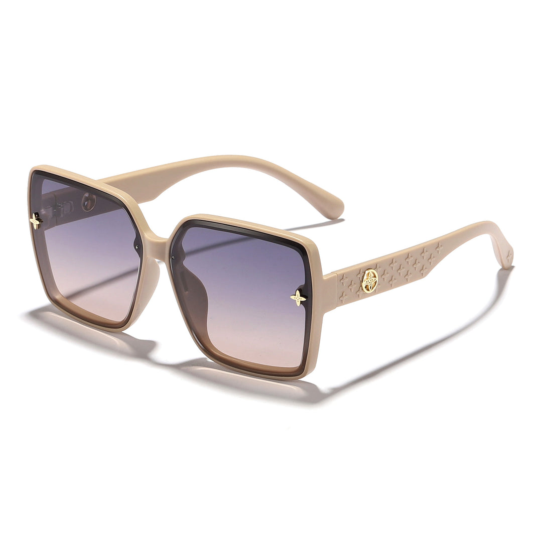 Dame oversized kvadratisk solbrille med elegant design Luvikno