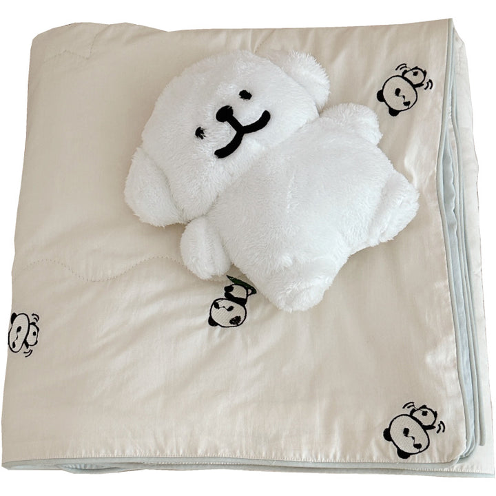 Unisex Cozy Teppe med Søtt Panda Design Luvikno