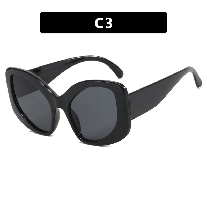Dame elegant oversized solbrille med markant design Luvikno