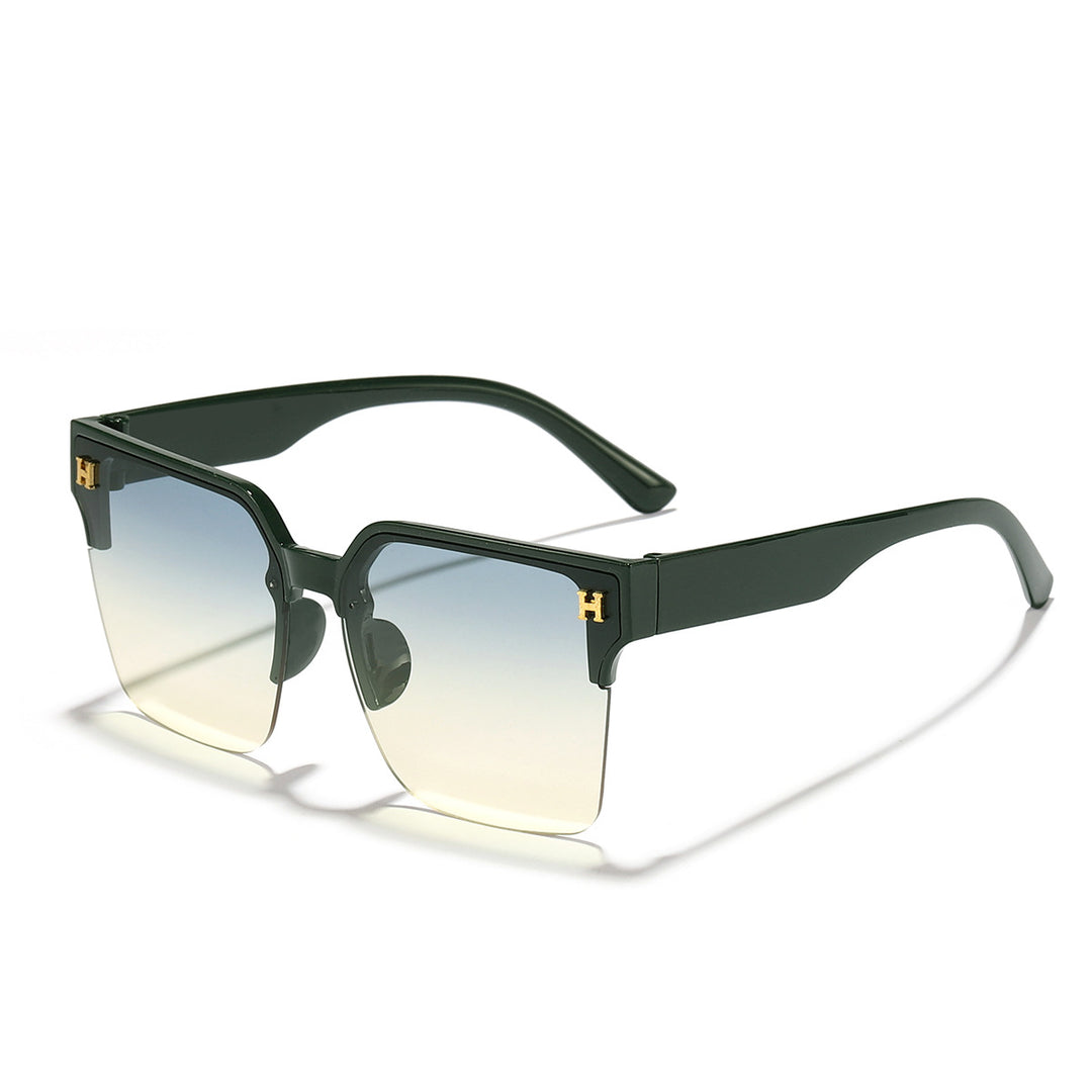 Dame moderne firkantet solbrille med transparent ramme Luvikno