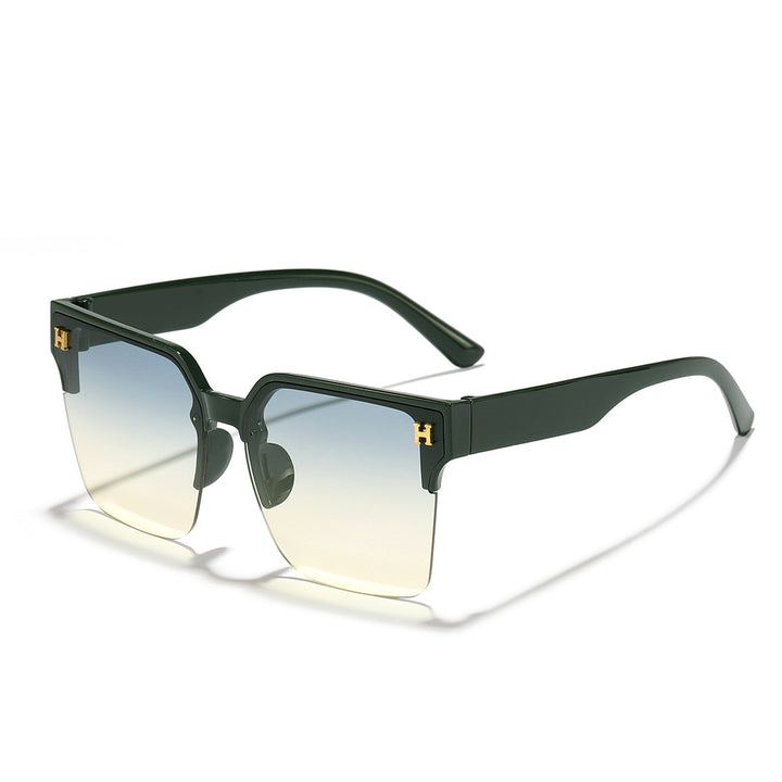 Dame moderne firkantet solbrille med transparent ramme Luvikno