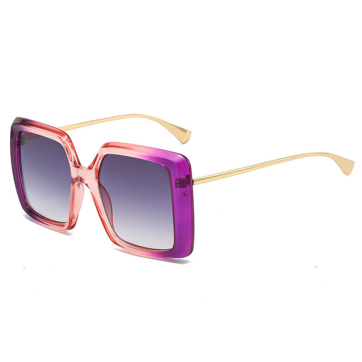 Dame oversized solbriller med stilrent geometrisk design Luvikno