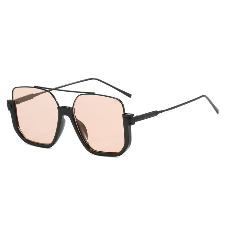 Dame oversized solbriller med elegant, kvadratisk ramme Luvikno