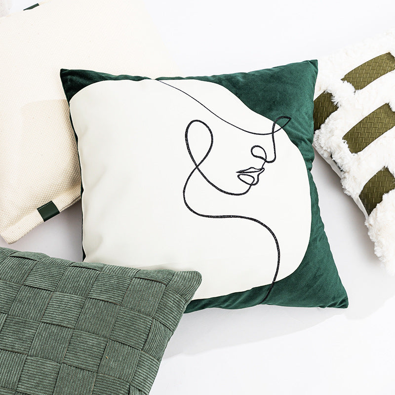 Women Decorative Pillowcase with modern minimalism and unique art design Luvikno