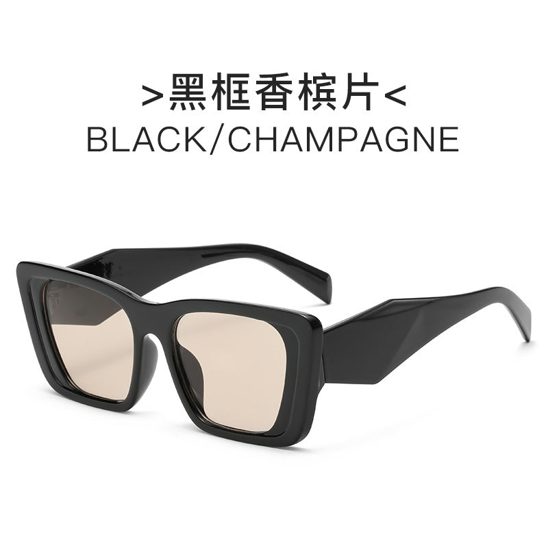 Dame geometrisk oversized solbrille Luvikno