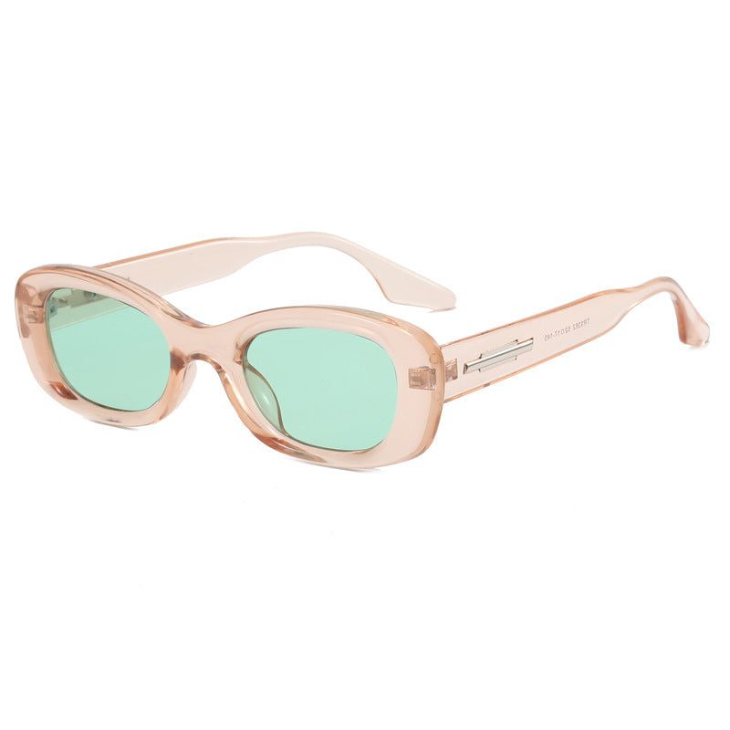 Dame trendy retro-solbriller med bred ramme Luvikno