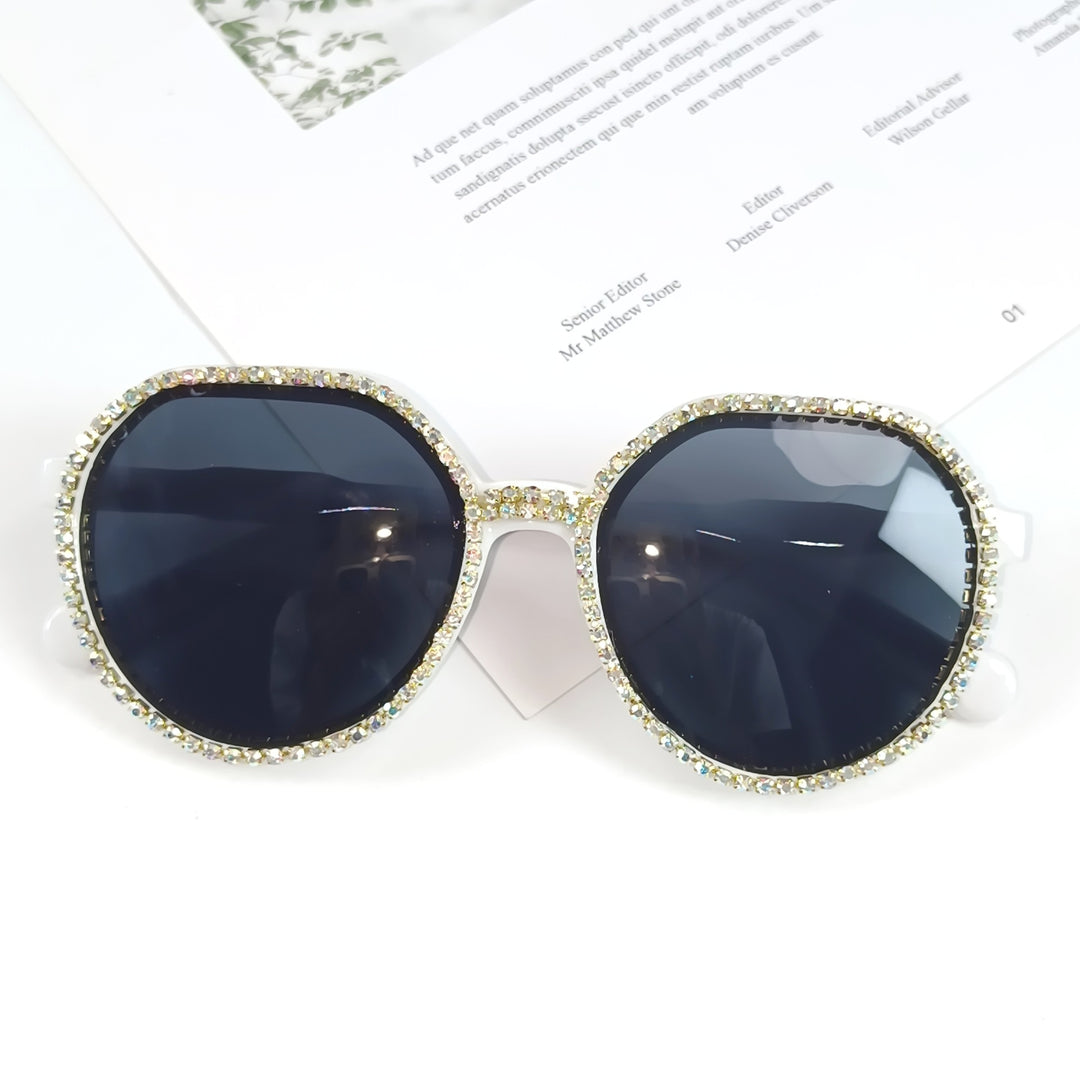 Dame Glitrende Oversized Solbriller Luvikno