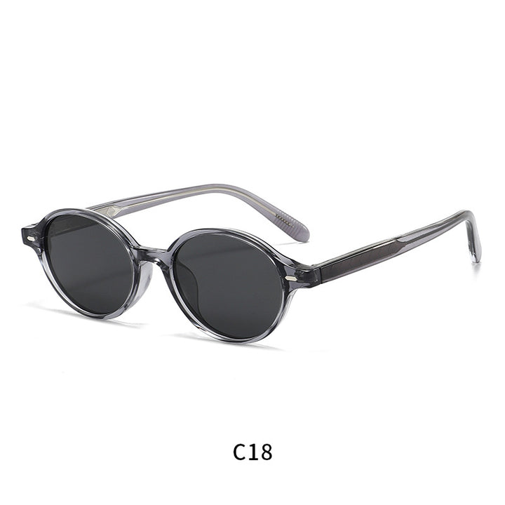 Dames trendy ronde zonnebriller Luvikno