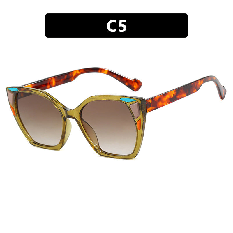 Dame moteriktig geometrisk designerbrille Luvikno