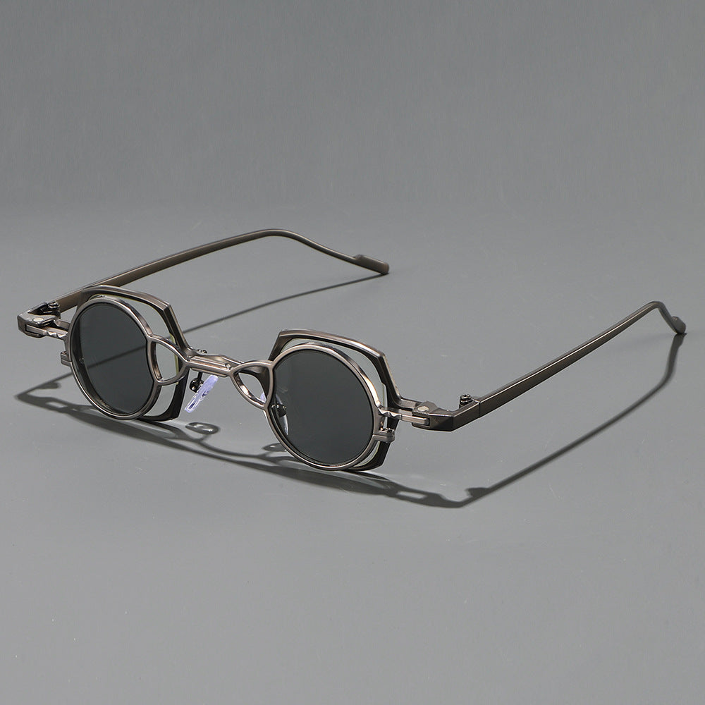Dame moteriktig solbrille med unikt rammedesign Luvikno