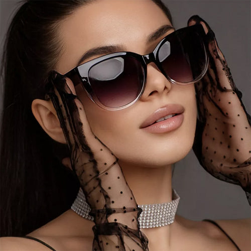 Dame ekstravagant solbrille med moderne Cat-Eye design Luvikno