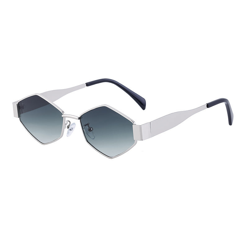 Dame geometrisk solbrille med moderne ramme Luvikno