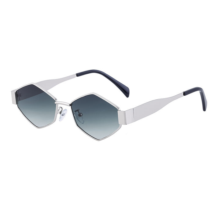 Dame geometrisk solbrille med moderne ramme Luvikno