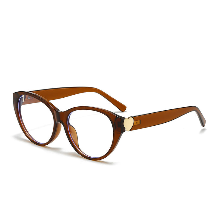 Dame Cat-Eye solbriller med hjerte-motiv Luvikno