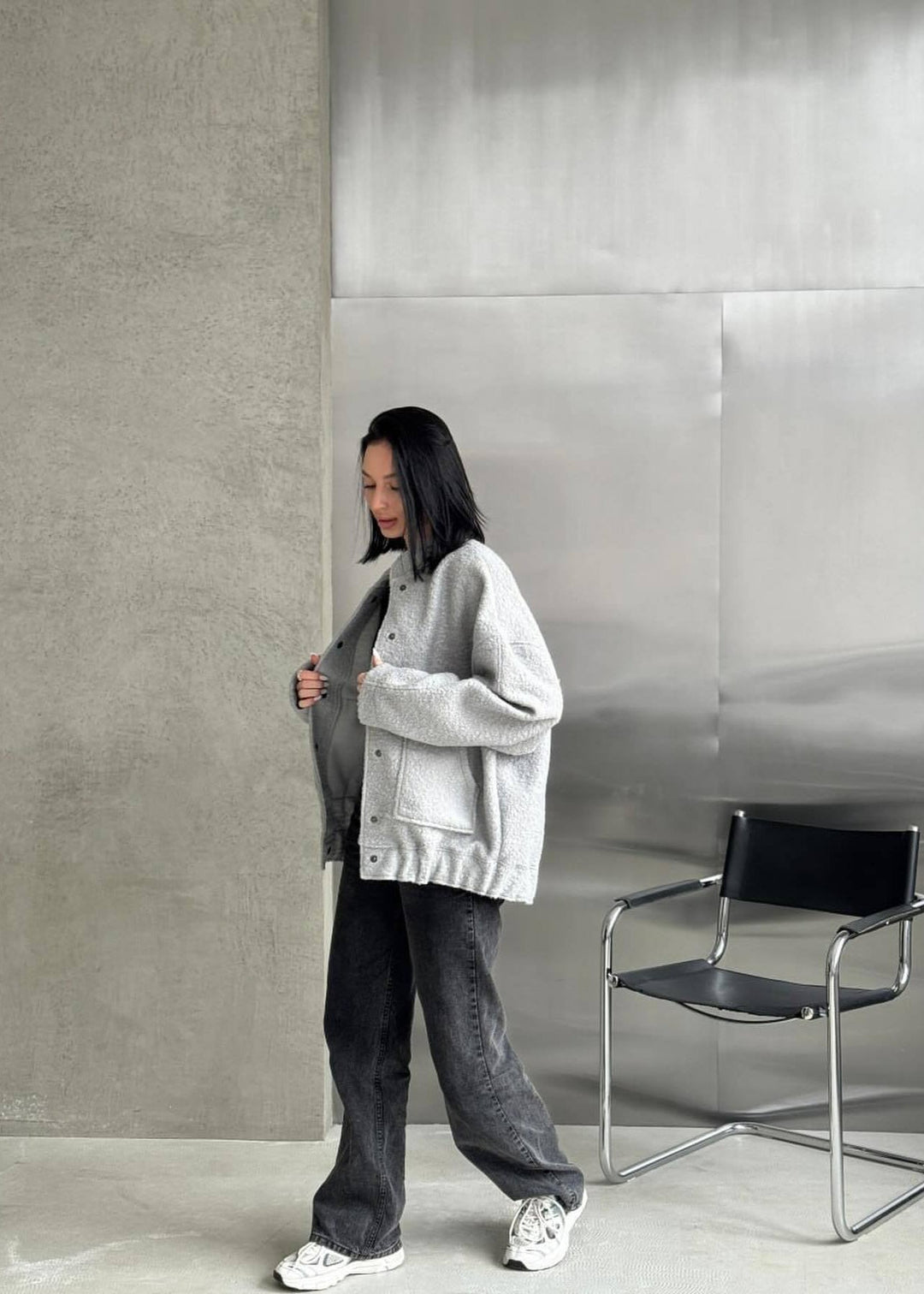 Luvik | Oversized fleece-knappjakke