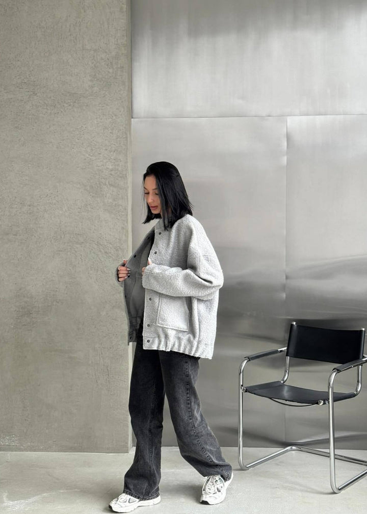 Luvik | Oversized fleece-knappjakke