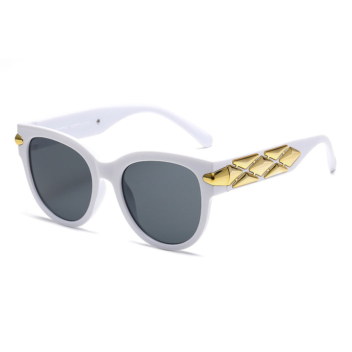 Dame designer solbrille med innovativ, detaljert ramme Luvikno