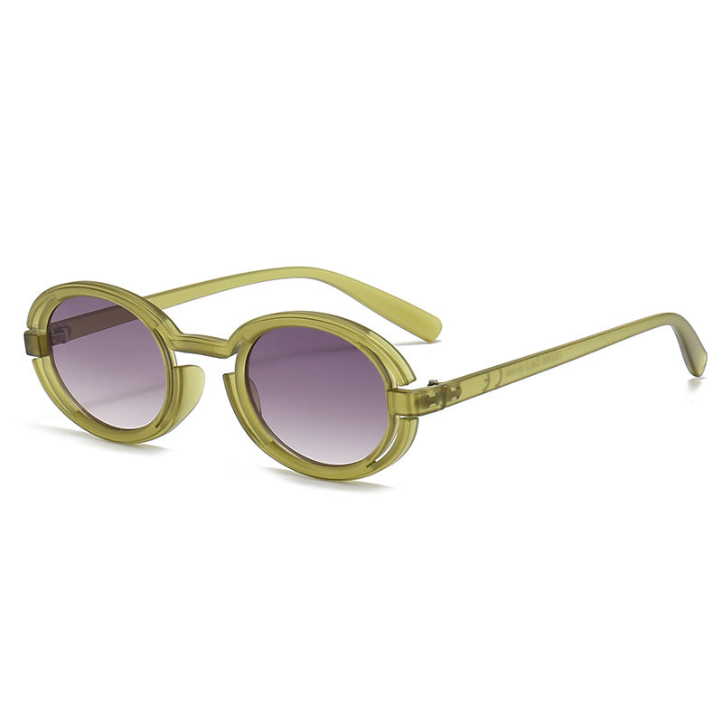 Damen Runde Solbrille i moderne retro-stil Luvikno