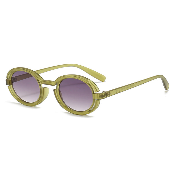 Damen Runde Solbrille i moderne retro-stil Luvikno