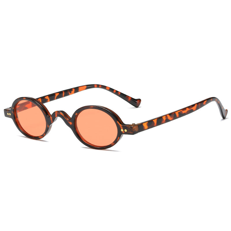 Dame rund solbrille i retrostil Luvikno