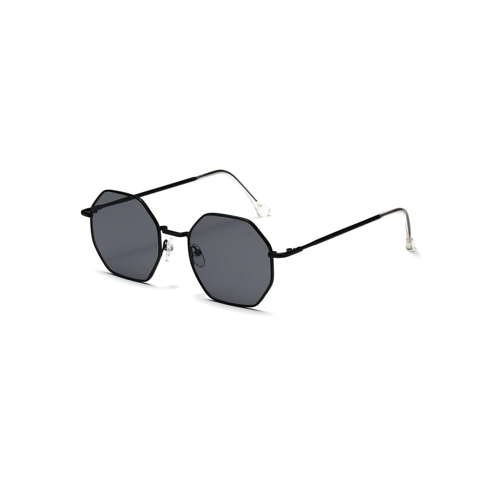 Dame oktagonal solbrille med elegante metallaksenter Luvikno