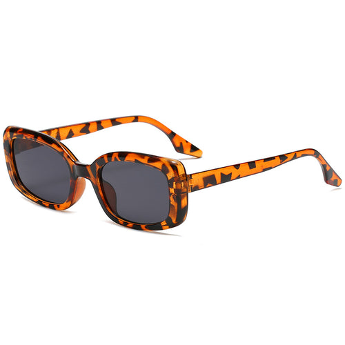 Damen modisk oversized solbriller i iøynefallende leopardmønster Luvikno